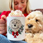 Personalised Christmas Wreath Dog Lover Mug, thumbnail 2 of 12