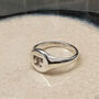 Personalised Initial Round Silver Signet Ring, thumbnail 7 of 12