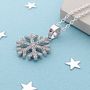 Pave Snowflake Necklace, thumbnail 1 of 4