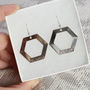 Personalised Hexagon Earrings Gift For Her, thumbnail 1 of 7