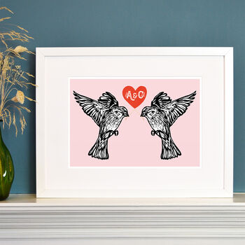 Personalised Lovebirds Gift Print, 5 of 7