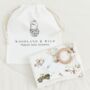 Organic Muslin And Sherpa Baby Blanket Gift Set, Wild Flower, thumbnail 10 of 12