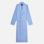 Men's Crisp Cotton Dressing Gown Blue And White Stripe, thumbnail 3 of 3