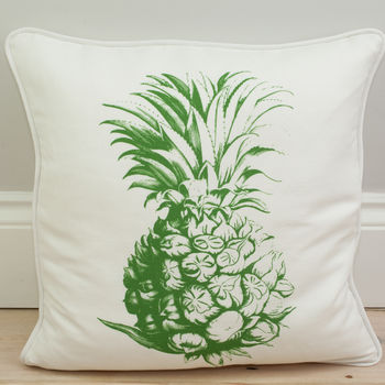 Pineapple Print Motif Cushion, 2 of 3