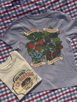 Will Work For Berries Organic Kids T Shirt, 2 of 5