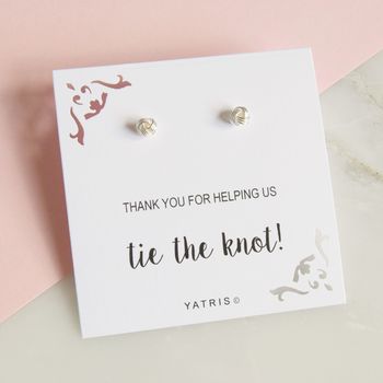 Tie The Knot Bridesmaid Earrings, 2 of 6