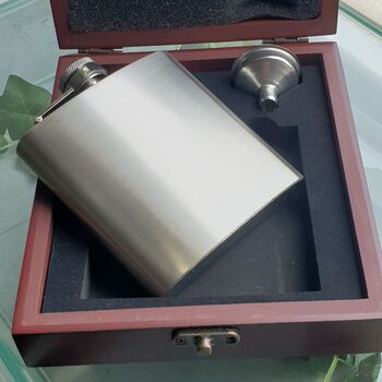 Gentlemen's Hip Flask With Presentation Box, 3 of 8
