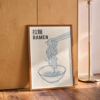Ramen Japanese Food Art Print | Minimalist Kitchen Decor, 4 of 7