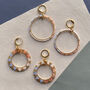 Hand Beaded Pastel Coloured Frosted Hoop Earrings, thumbnail 5 of 7