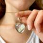 Gold Heart Locket Necklace For Gemstones, thumbnail 3 of 9