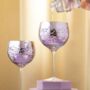 Lilac Electroplated Filigree Gin Glass, thumbnail 1 of 2