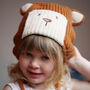 Bear Face Knitted Beanie Hat For Toddler, thumbnail 2 of 9