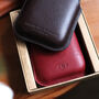 Copper Hip Flask Personalised Italian Leather Sleeve, thumbnail 2 of 10
