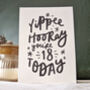 Personalised 'Yippee Hooray' Birthday Card, thumbnail 3 of 5