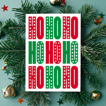 Ho Ho Ho White Christmas Card, 4 of 6
