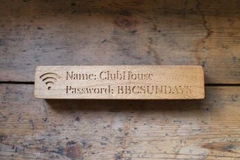 Bespoke Oak Block Novelty Signs, 4 of 8