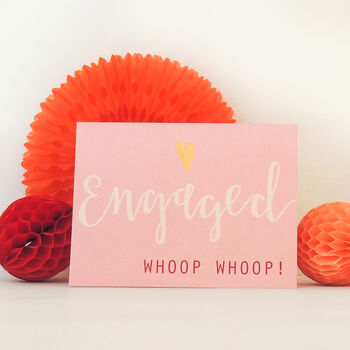 Mini Engagement Card With Gold Foiled Heart, 4 of 5