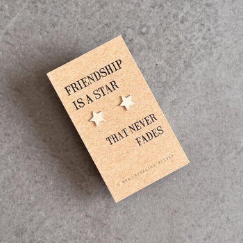 Friendship Star Sterling Silver Earrings, 5 of 10