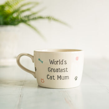 World's Greatest Cat Mum Mummy Handmade Mug, 2 of 4