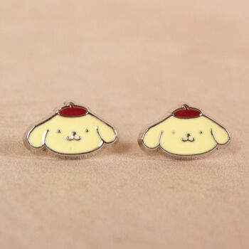Hello Kitty Cinnamon Roll And Pompompurin Stud Earring Set, 5 of 7