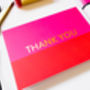 Fuchsia And Gold Foil Thank You Card, thumbnail 2 of 6