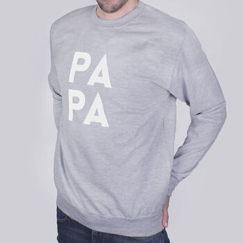 'Papa' Dad Sweatshirt Jumper, 3 of 8