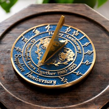 45th Sapphire Anniversary Sundial Gift Celebration Present, 7 of 10