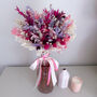 Colourful Pink And Purple Dried Flower Bouquet, thumbnail 6 of 6