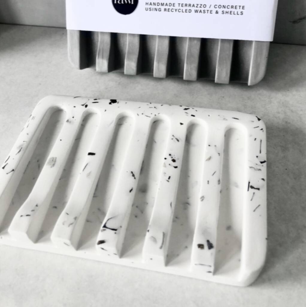 Handmade Recycled Shell Terrazzo Soap Dish, 1 of 3