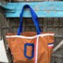 Blooper Large Upcycled Sailcloth Beach Bag, thumbnail 4 of 5