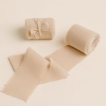 Chiffon Wedding Ribbons Neutral Tones 5m Roll, 3 of 5
