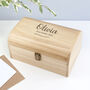 Personalised New Baby Wooden Keepsake Chest, thumbnail 4 of 10