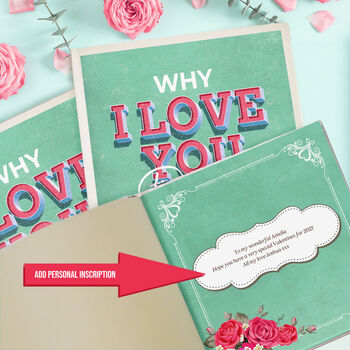 Personalised 'Why I Love You' Valentines Keepsake Book, 3 of 7