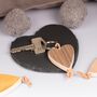 Handmade Maple Wood Heart Key Ring, thumbnail 4 of 6