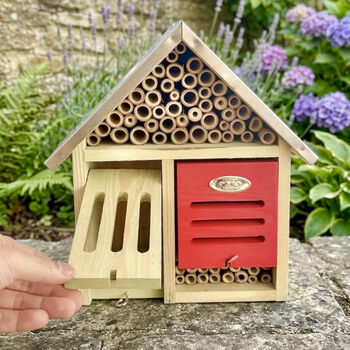 Large Wooden Insect Hotel, Bee Hotel And Bug House, 5 of 12