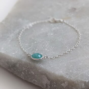 Amazonite And Silver Chain Bracelet, 3 of 7