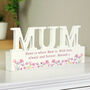 Personalised Floral Wooden Mum Ornament, thumbnail 1 of 5