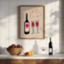 What Time Wine Wall Art Print Kitchen Disco, thumbnail 9 of 11