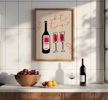 What Time Wine Wall Art Print Kitchen Disco, 9 of 11