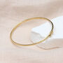 9ct Yellow Gold Domed Tube Bangle, thumbnail 1 of 3