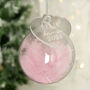 Personalised New Baby Girl Pink Bauble, thumbnail 1 of 3