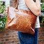 Personalised Haath Large Leather Handbag, thumbnail 1 of 9