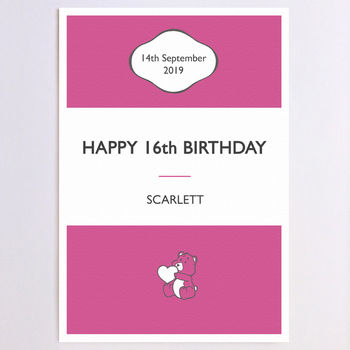 Personalised Birthday Stripe Birthday Card, 4 of 11