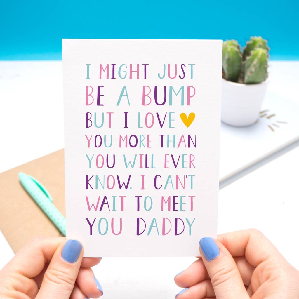 From The Bump' Daddy Birthday Card By Joanne Hawker | Notonthehighstreet.com