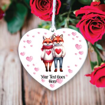 Personalised Fox Couple Love Decoration, 2 of 2