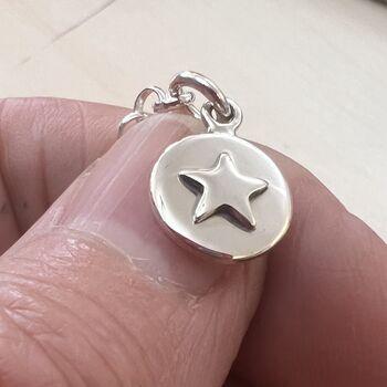 Sterling Silver Good Luck Bracelet With Lucky Star, 7 of 8