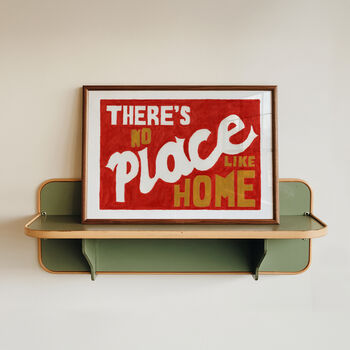 There's No Place Like Home Retro Horizontal Wall Print, 8 of 8
