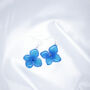 Turquoise Hydrangea Flower Earrings, thumbnail 2 of 10