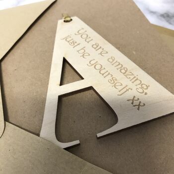 Personalised Initial Letter Good Luck Card, 9 of 12