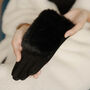 Faux Fur Cuff Suede Touch Screen Gloves, thumbnail 6 of 11